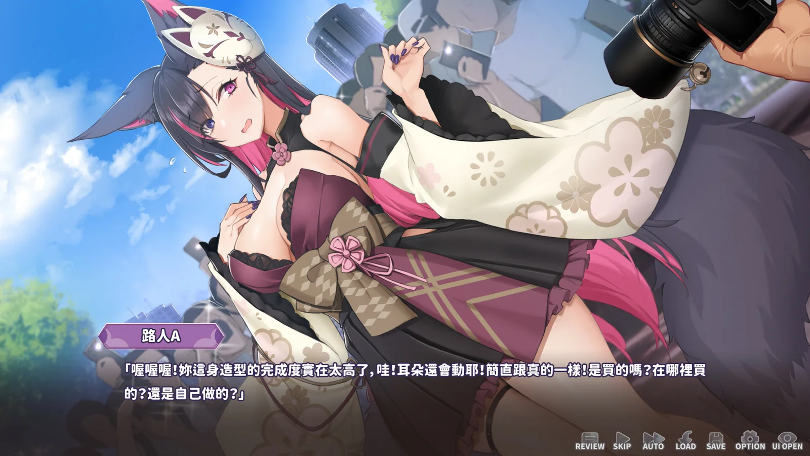 《妖狐的深夜直播》实机画面，展示像素经营界面相关场景